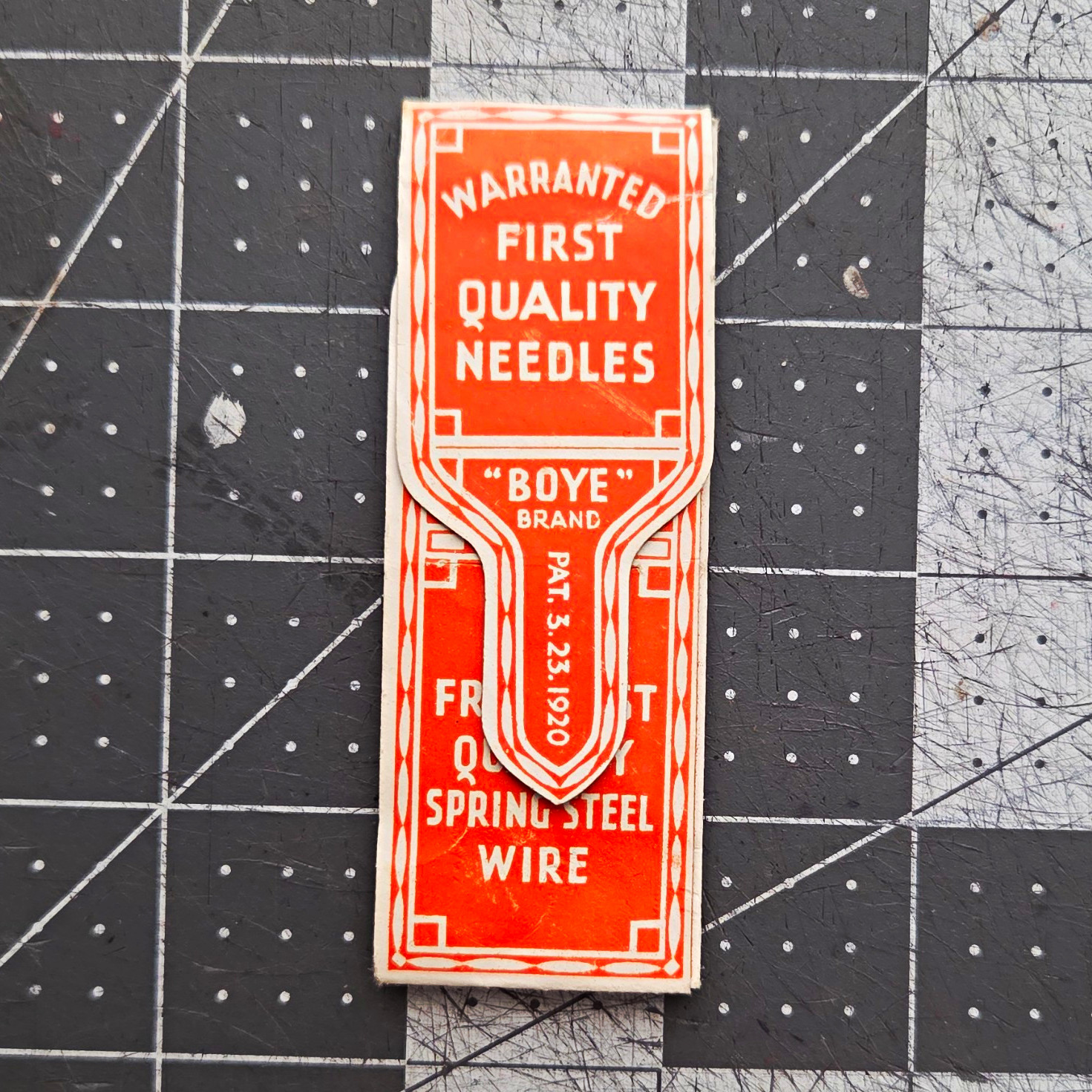Boye Vintage Original Hand Sewing Needles Paper Packet Needle Case