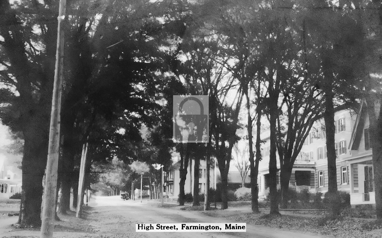 High Street View Farmington Maine ME - Reprint