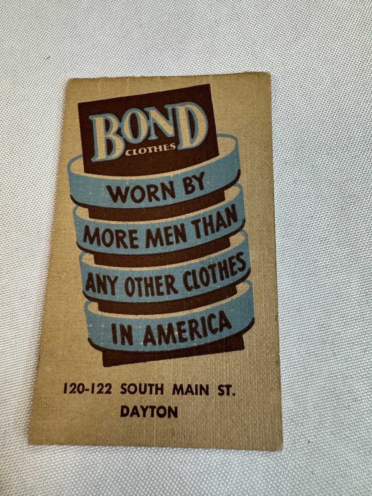 Vintage 1942-43 Bond Clothes Memo Book Calendar Dayton Ohio Advertising Ephemera