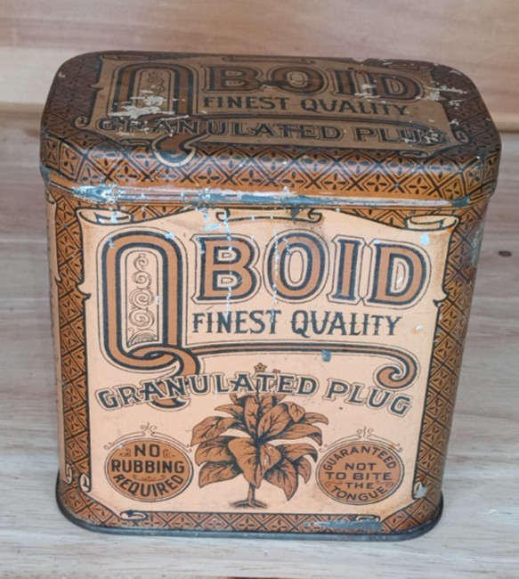 Vintage QBOID TOBACCO TIN RICHMOND VA VIRGINIA