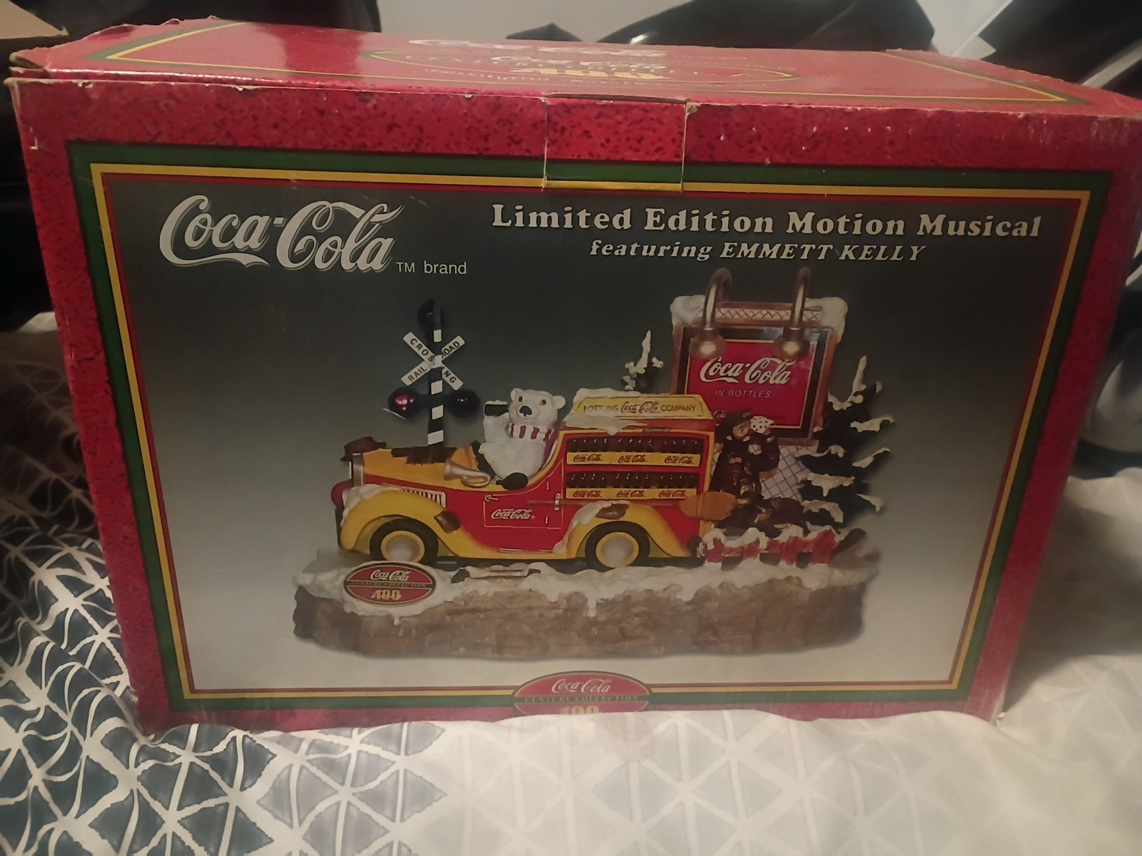 COCA COLA 100 EMMETT KELLY LIMITED EDITION MOTION MUSICAL WITH BOX NEW