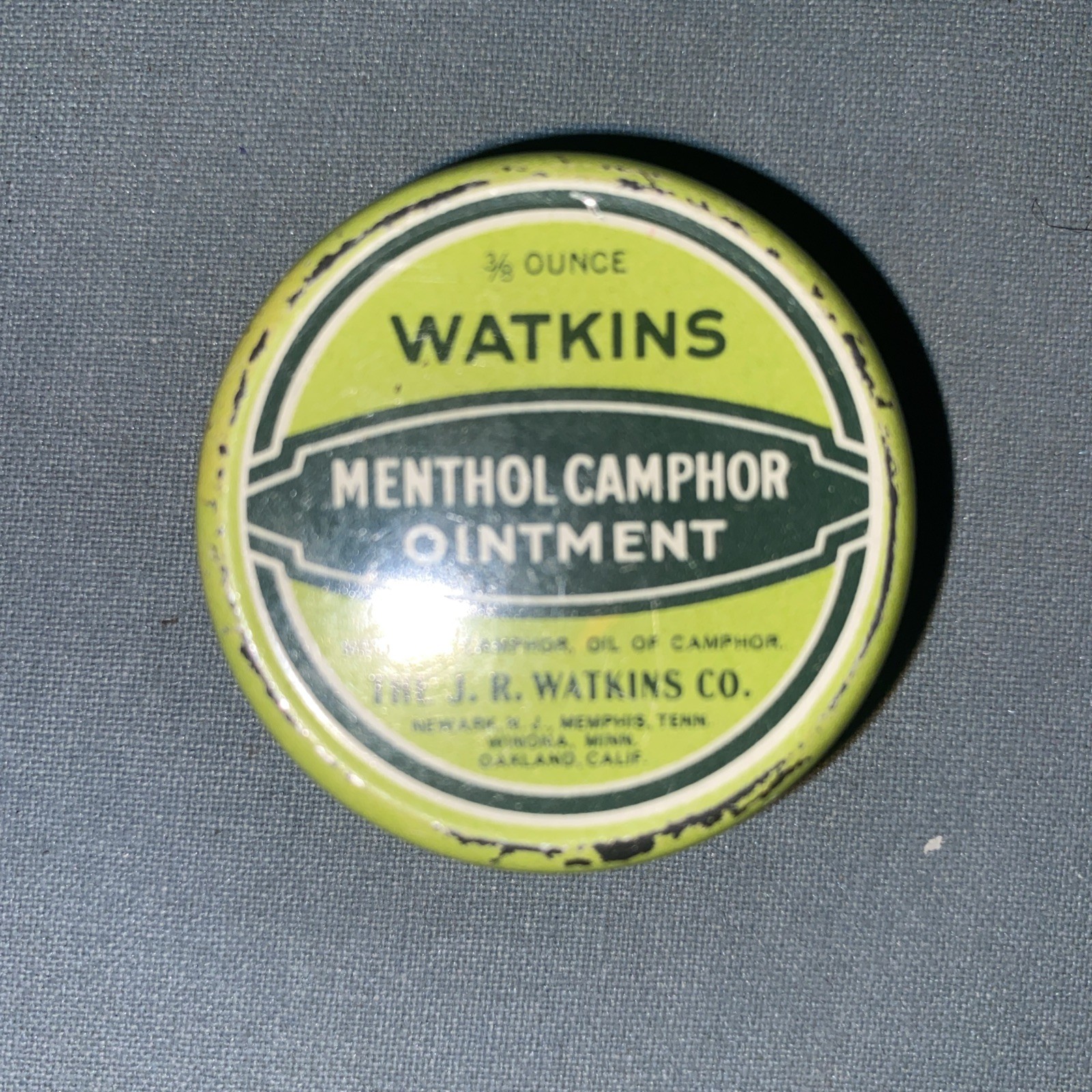 Vintage Watkins Menthol Camphor Tin