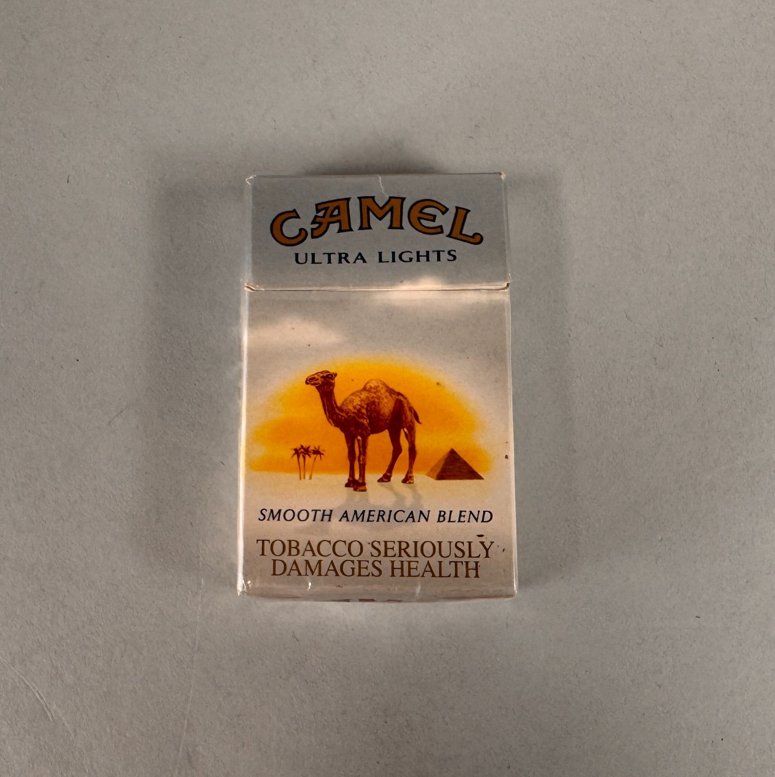 EMPTY Vtg Hard Pack of CAMEL ULTRA LIGHT Cigarettes - EU Import Y2K