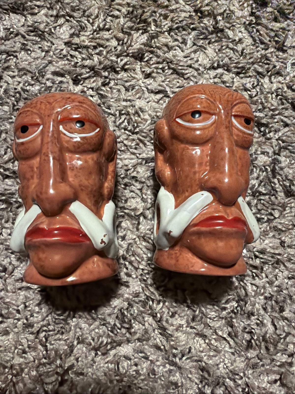 Mr. Bali Hai Tiki Headhunter Novelty Bar Salt & Pepper Shakers