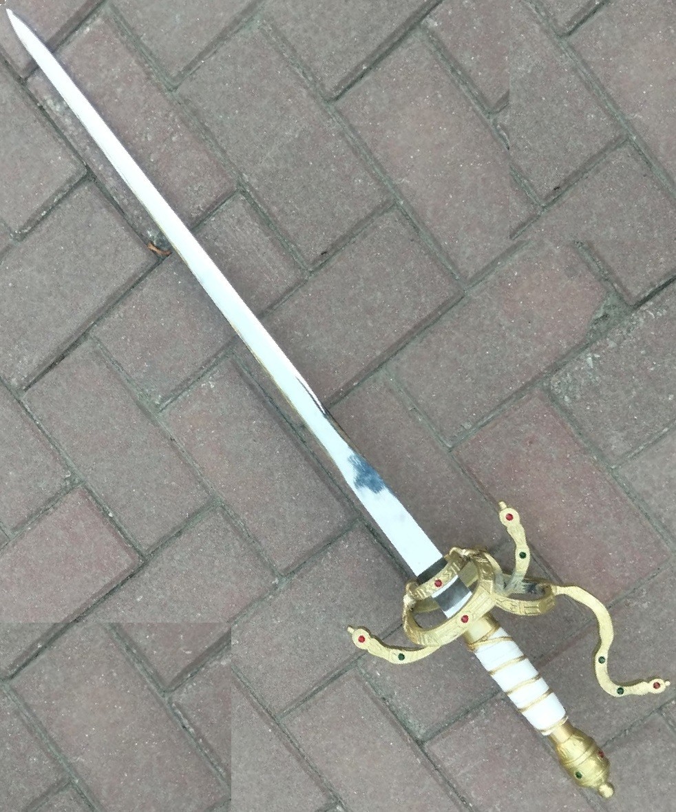 Handmade Ingio Montoya Sword | The Princess Bride Replica | Gold Hilt, Faux Gems