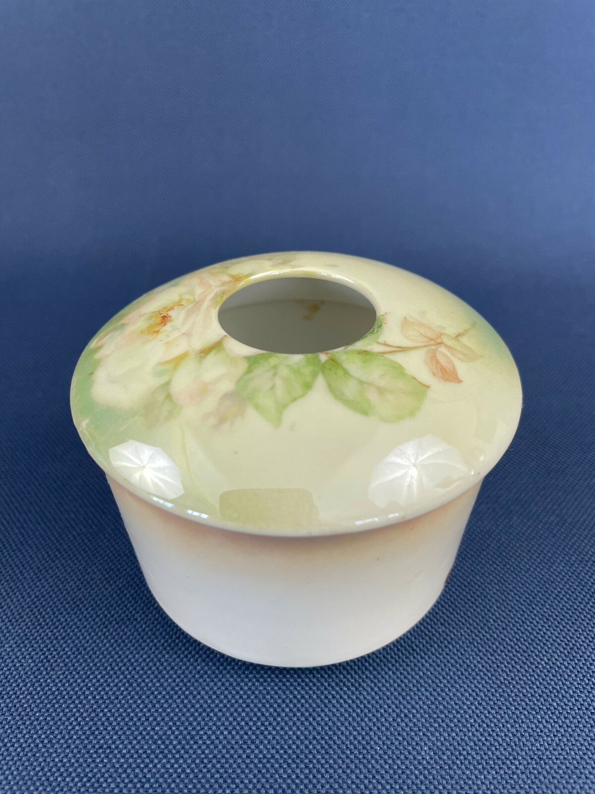 Antique Victorian Altenburg China porcelain hair receiver Germany 1880s 1890s