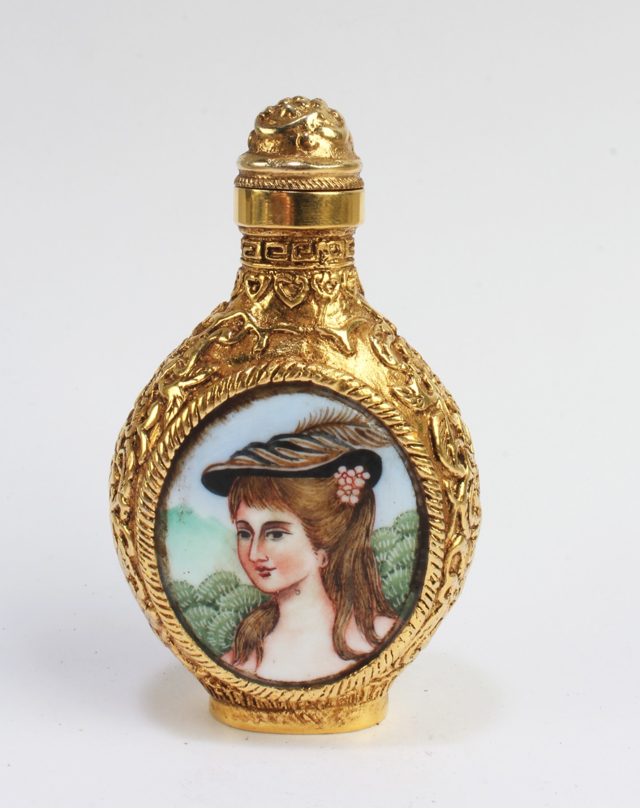An Enamel Snuff Bottle. 'QianLong' mark at base An Enamel Snuff Bottle. 'QianLong' mark at base