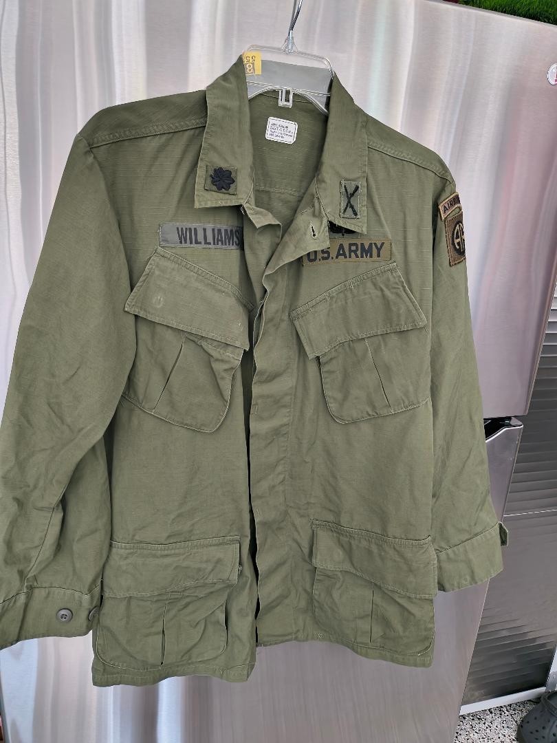 Vtg 1969 Vietnam US Army Ripstop Jungle Fatigue Jacket Small 82nd Airborne LTC