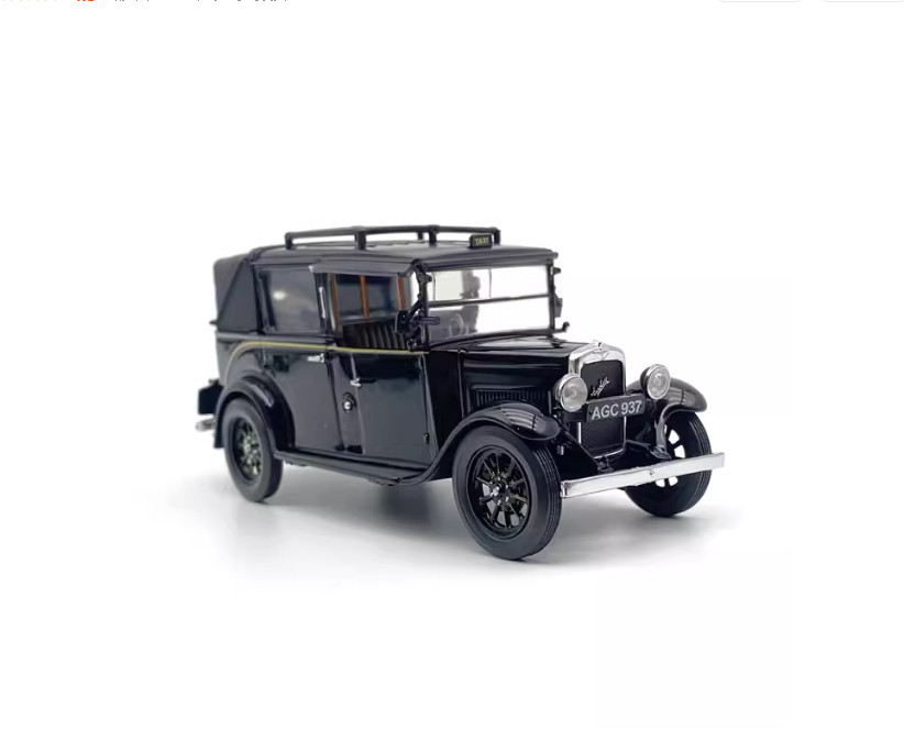1/43 Scale Alloy Black Reto Vintage Car Model Train Scene Miniature Collection
