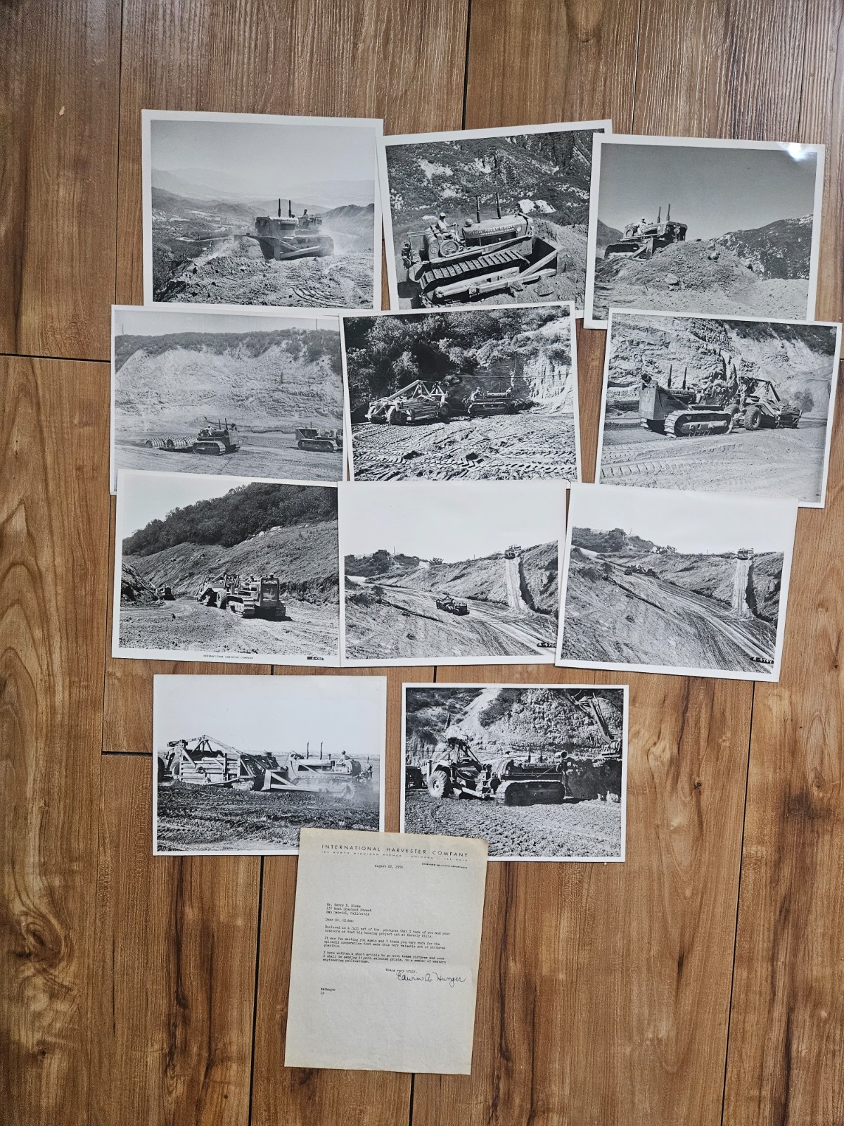 Vintage 1940-50\'s Photos Of International Harvester Tractors Construction Work Vintage 1940-50\'s Photos Of International Harvester Tractors Construction Work