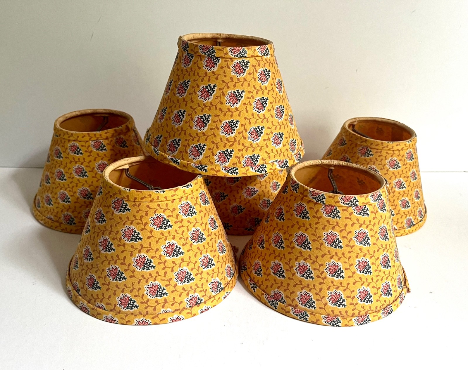 Lot 6 Pierre Deux Lamp Shade Chandelier Sconce Souleiado Clip On French Country