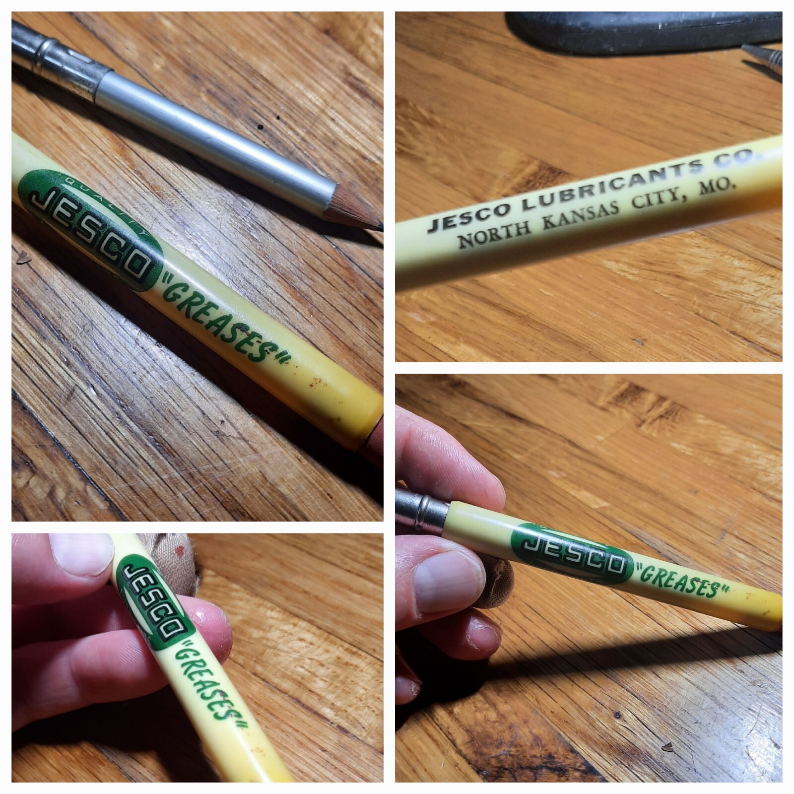 Rare Vintage Oil Advertising Bullet Pencil Jesco Greases North Kansas City Mo Rare Vintage Oil Advertising Bullet Pencil Jesco Greases North Kansas City Mo