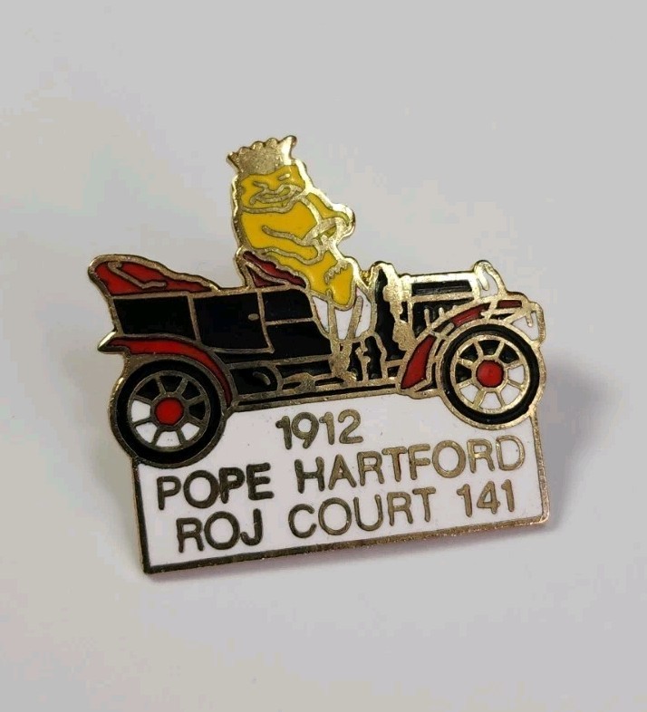 Royal Order Of Jesters ROJ 141 Lapel Pin 1912 Pope Hartford