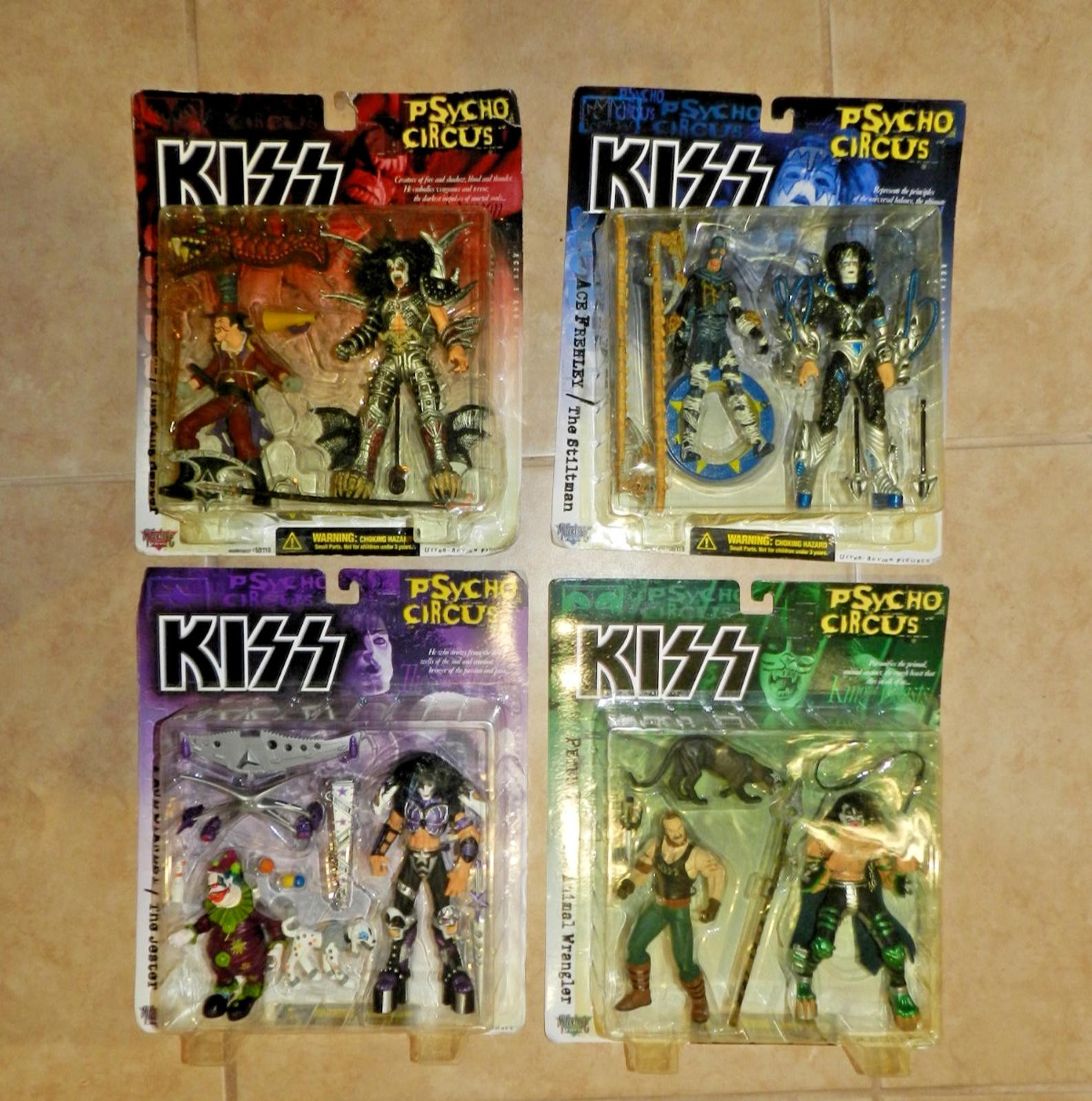 MCFARLANE TOYS KISS PSYCHO CIRCUS SPENCER EDITION SET OF 4 SEALED 1998