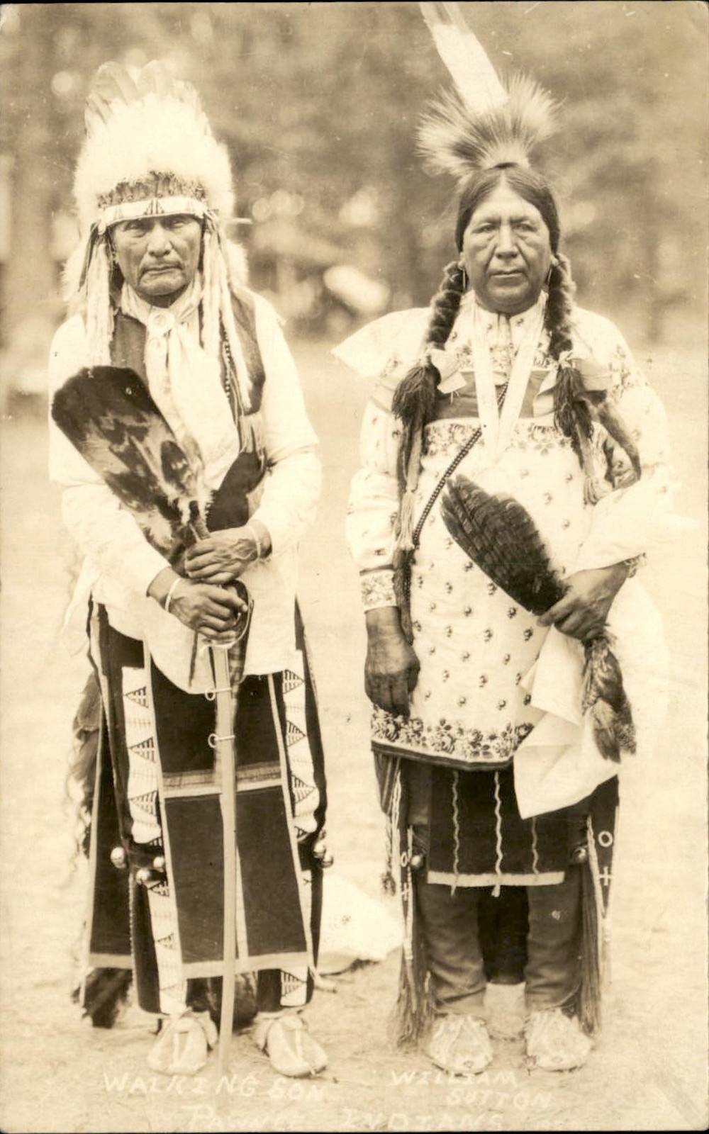 Native American PAWNEE Walking Son & William Sutton c1920s RPPC Postcard bhn Native American PAWNEE Walking Son & William Sutton c1920s RPPC Postcard bhn