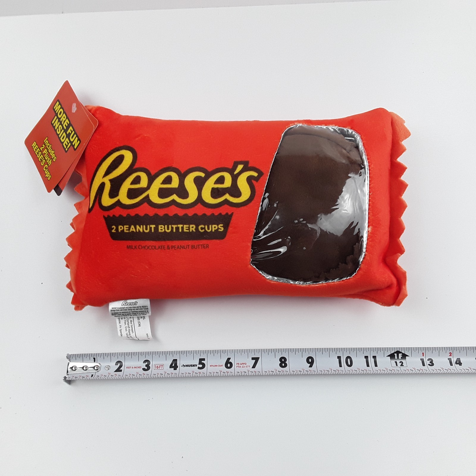 Reese\'s Peanut Butter Cup Plush Toy Food-Themed Stuffed For Unisex Kids Age 3+