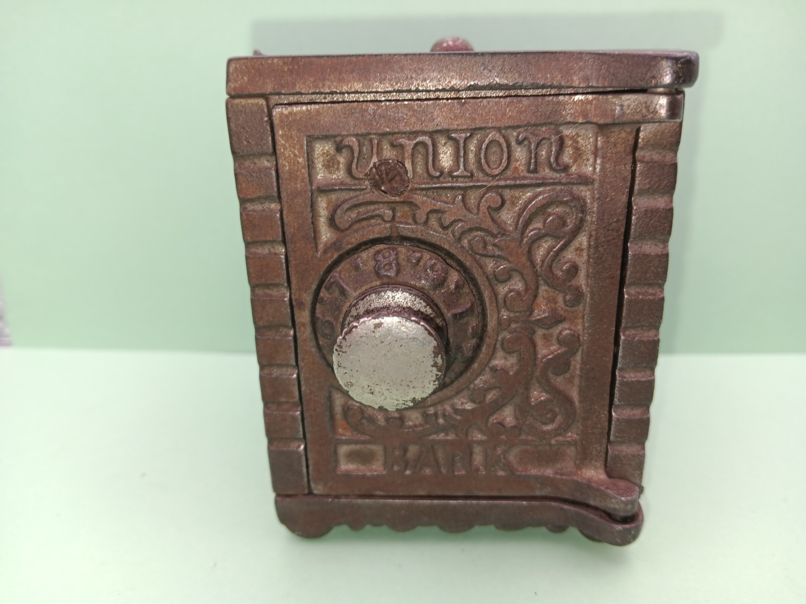 Antique Kenton Union Bank Cast Iron Still Bank – Original Finish – 1910s