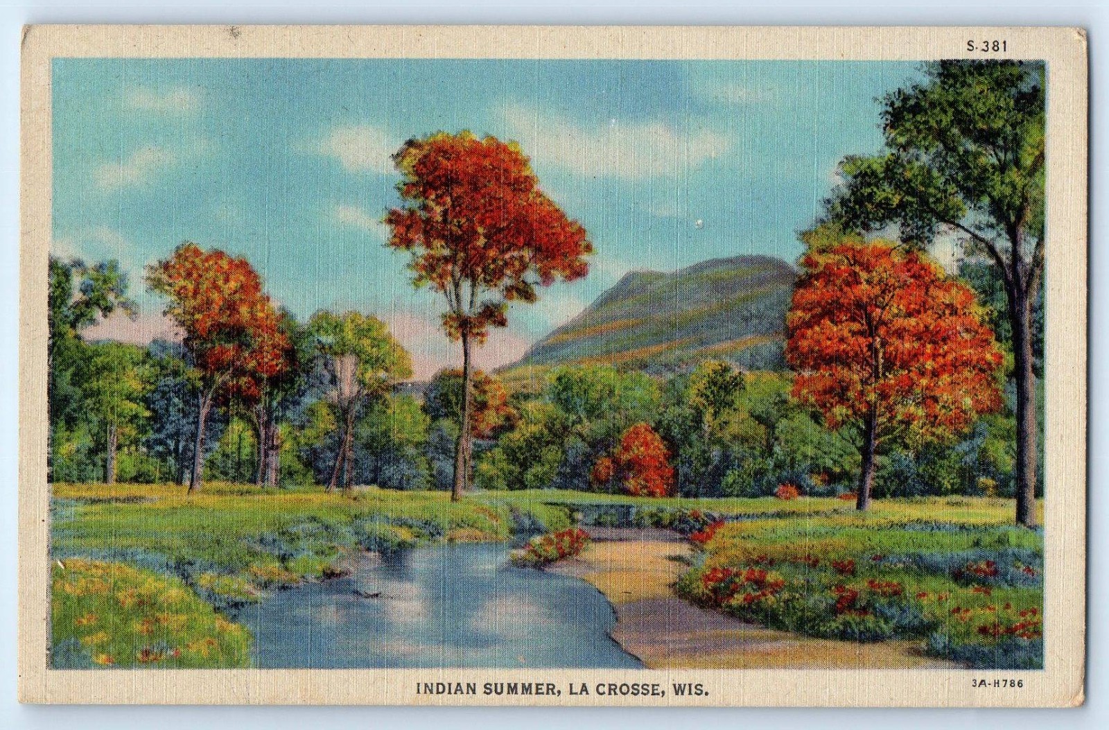 1940 La Crosse Wisconsin WI Vintage Postcard Indian Summer Lake River Unposted 1940 La Crosse Wisconsin WI Vintage Postcard Indian Summer Lake River Unposted