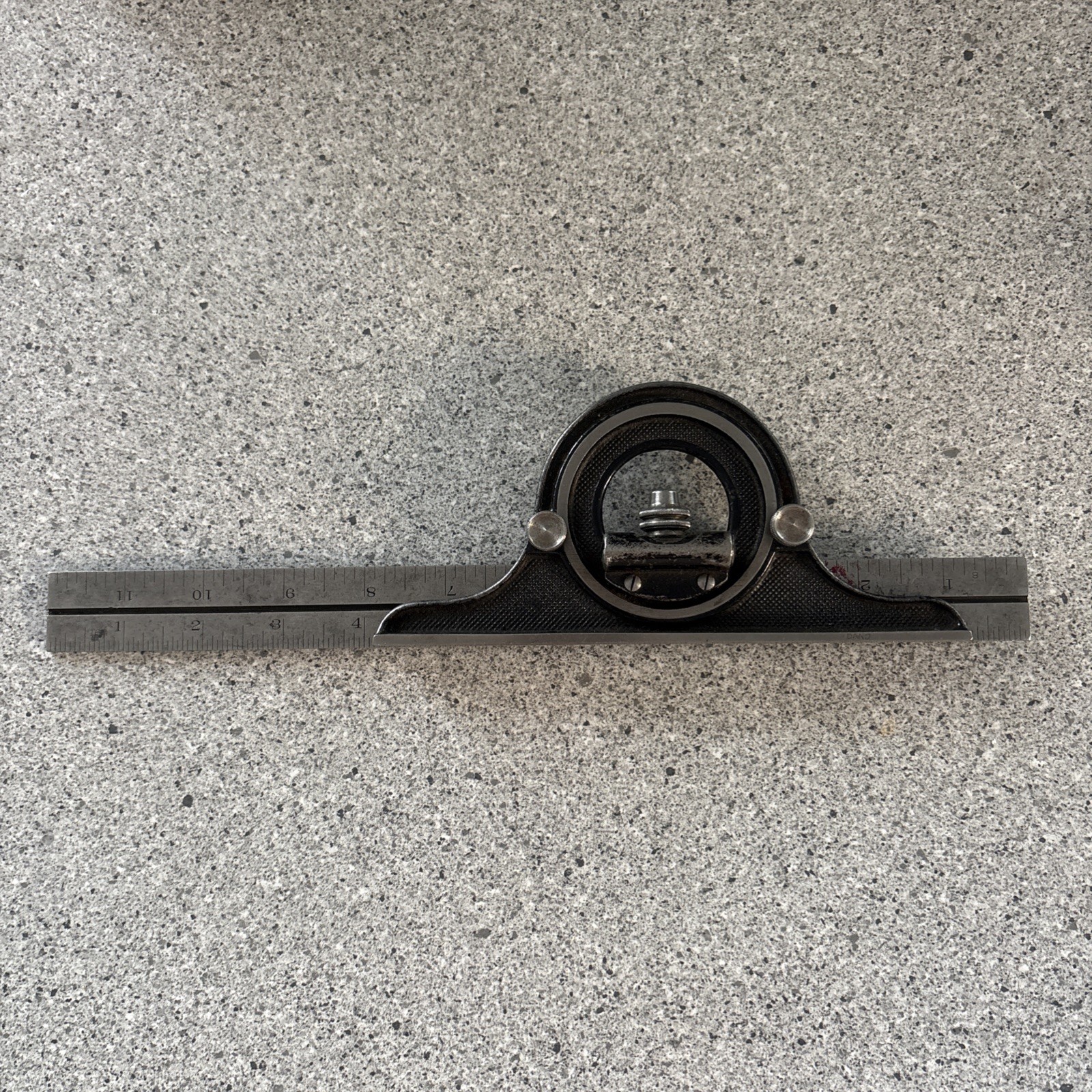 Vintage Lufkin Rule Co Combination Square Blade/Protractor Head USA