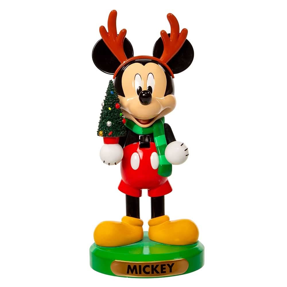Disney Kurt Adler 6-Inch Mickey Mouse with Tree Nutcracker Disney Kurt Adler 6-Inch Mickey Mouse with Tree Nutcracker