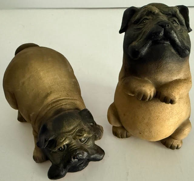 Vintage SANDICAST PUG DOG LIFE LIKE FIGURINES 5\