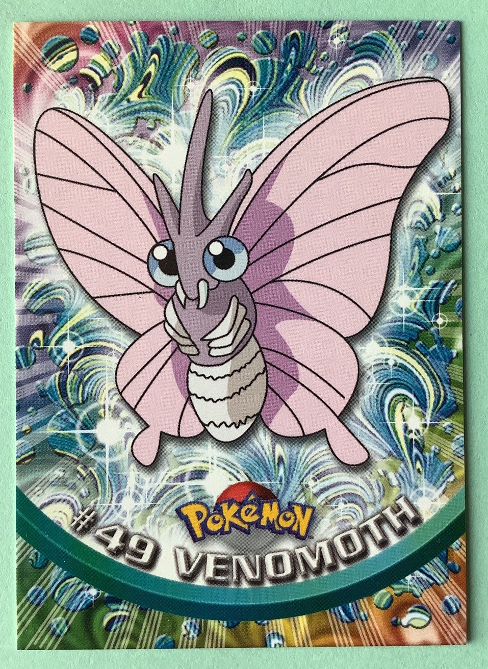 1999 Topps Pokemon TV Animation  #49 Venomoth  Red logo  Near Mint