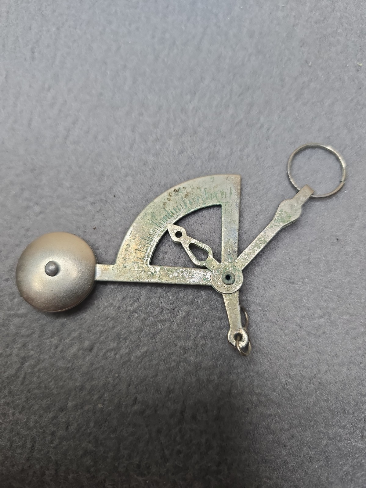 RARE VINTAGE METAL POST OFFICE HAND HELD LETTER SCALE