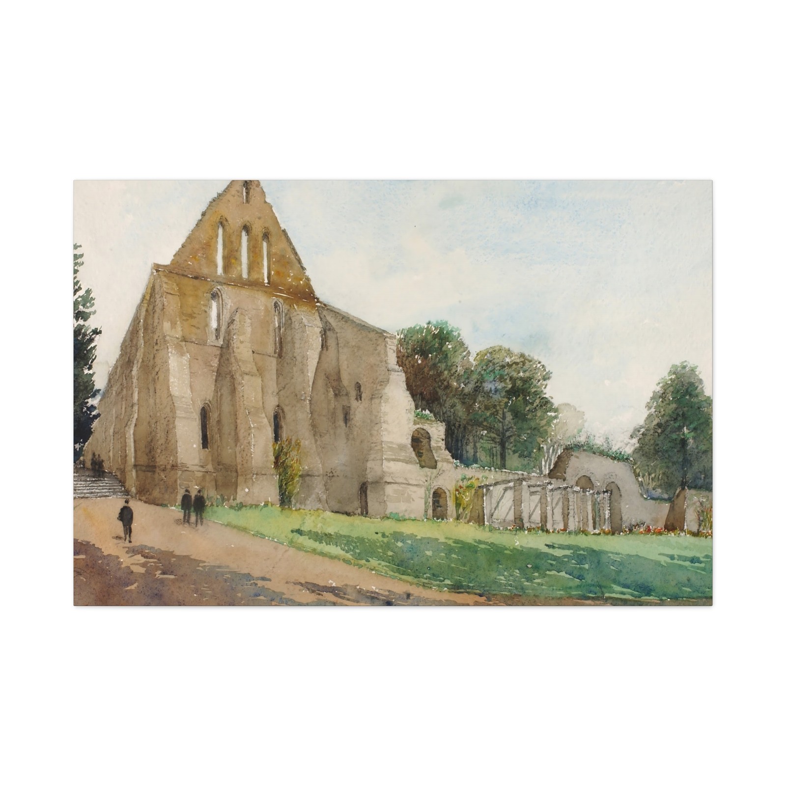 Cass Gilbert, born Zanesville, OH - Battle Abbey - 1931 - Canvas Wall Art