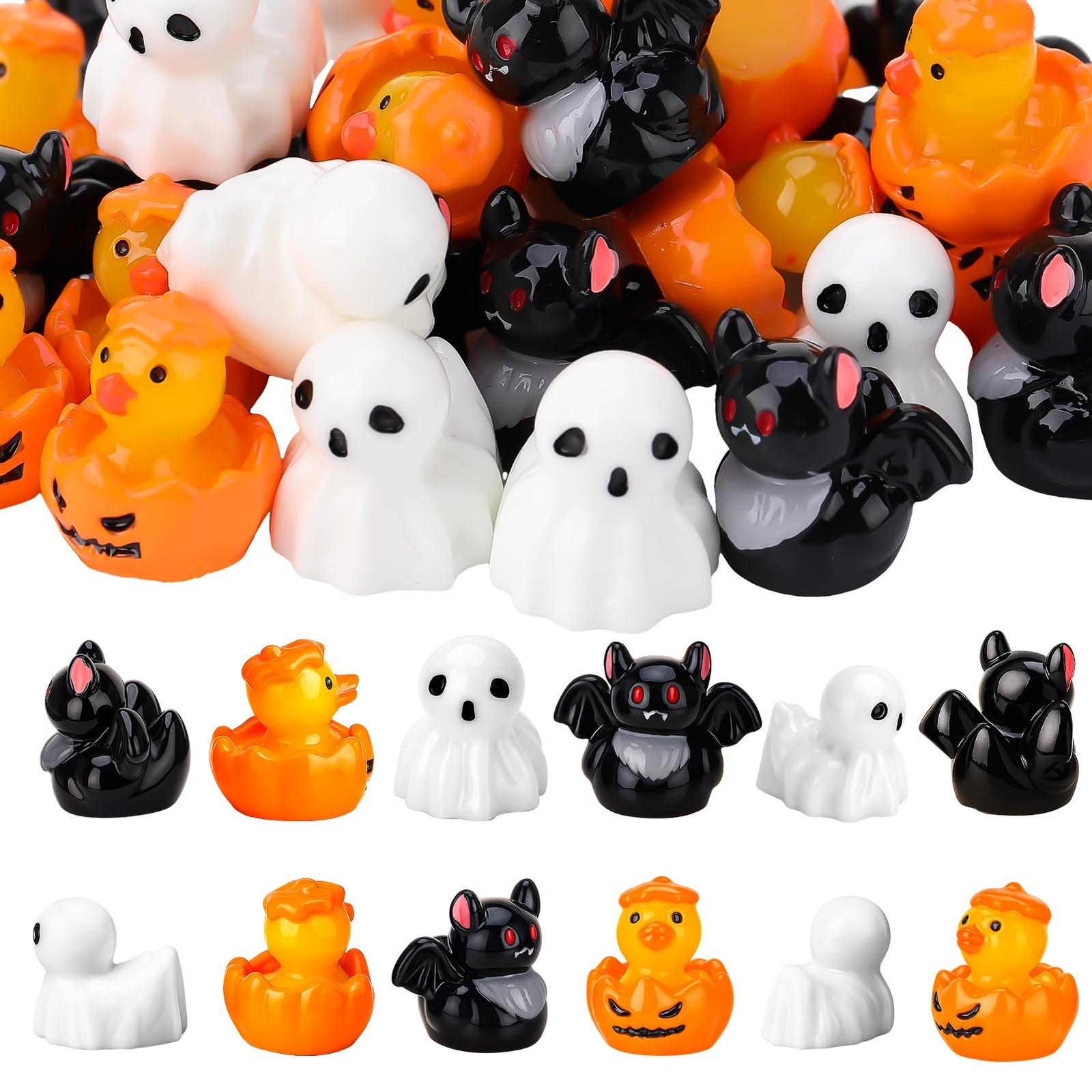 GGSTDDUP Halloween Mini Resin Ducks 60 Pcs