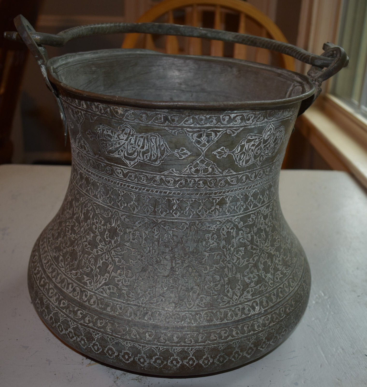 Antique Large Islamic Copper  Bucket 17/18th century