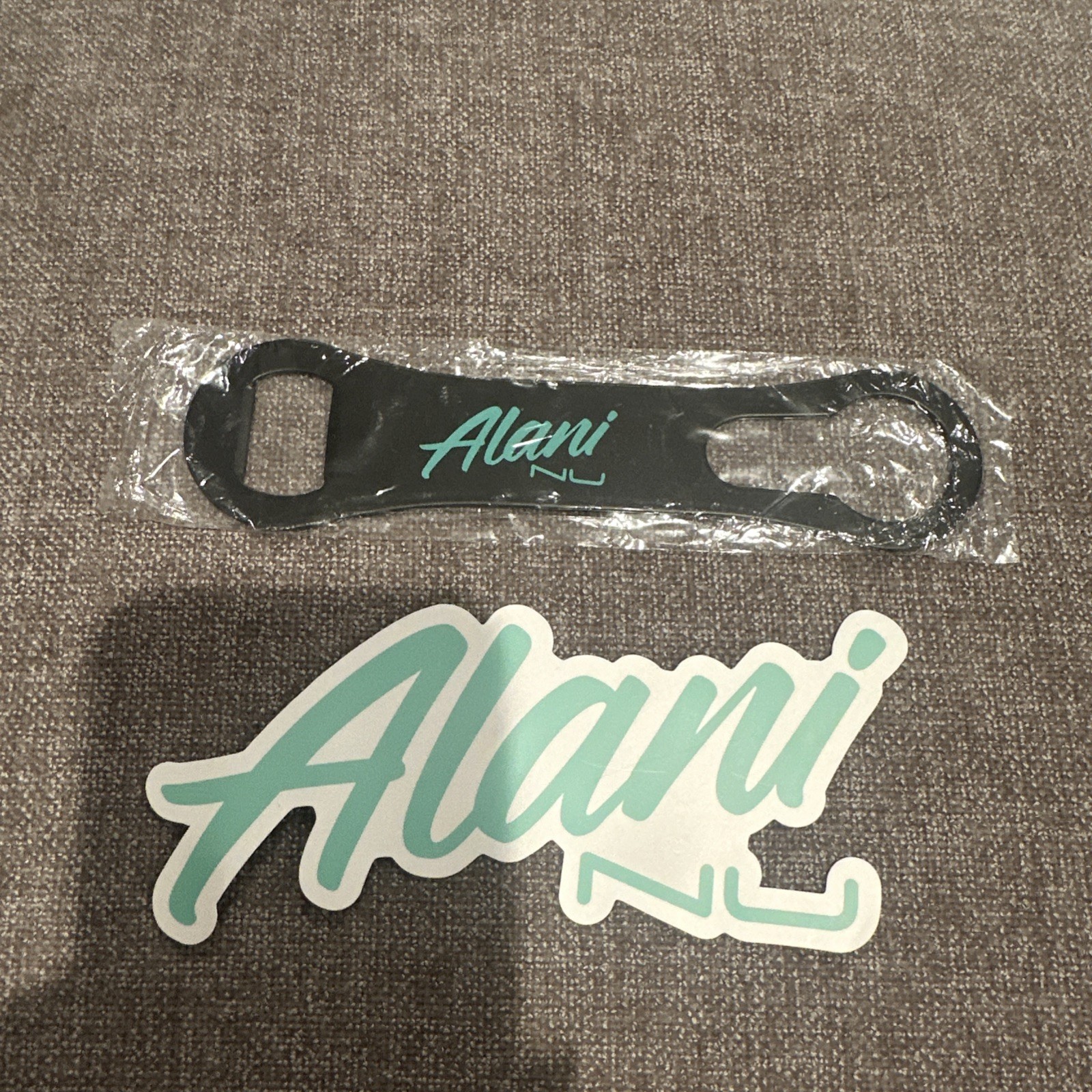 ALANI NU Sport Teal Energy Drink Sticker And Bottle Opener Lot