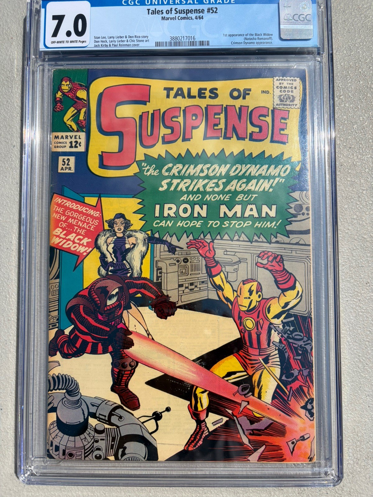 Tales Of Suspense 52 1964 Marvel Comics CGC F/VF 7.0 1st App Black Widow