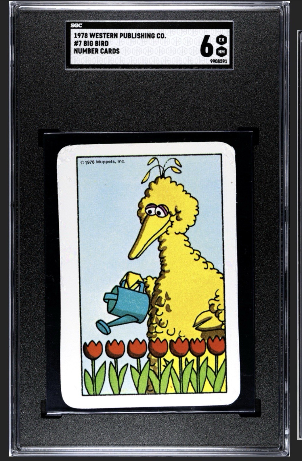 *Rare 1978 SESAME STREET Number 7 Card Big Bird Rookie Card SGC 6 Sharp