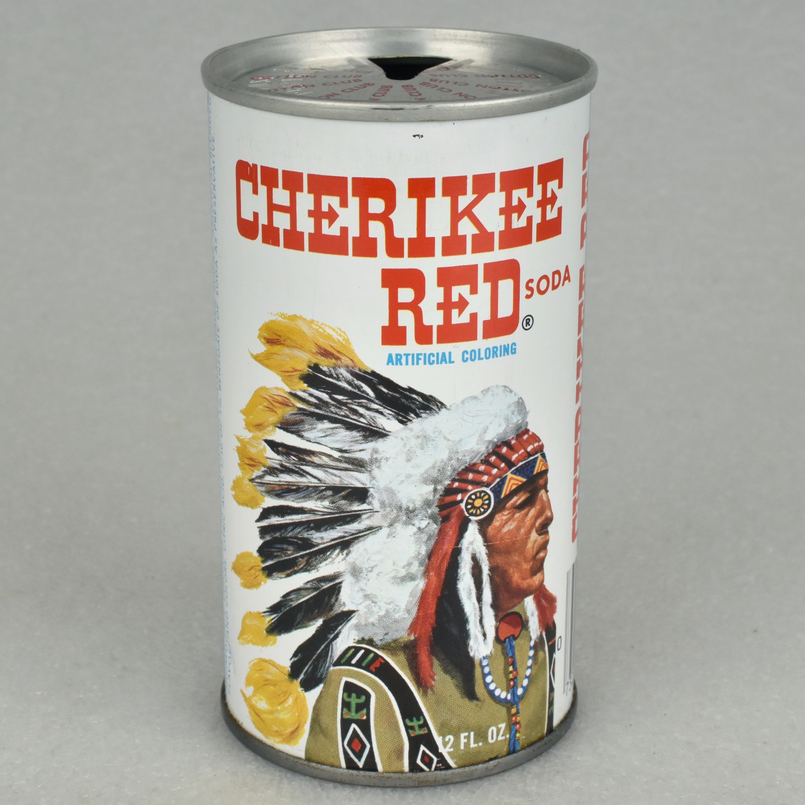 VTG 1970s Cotton Club Cherikee Red Soda Pop Can 12oz Steel Cleveland OH