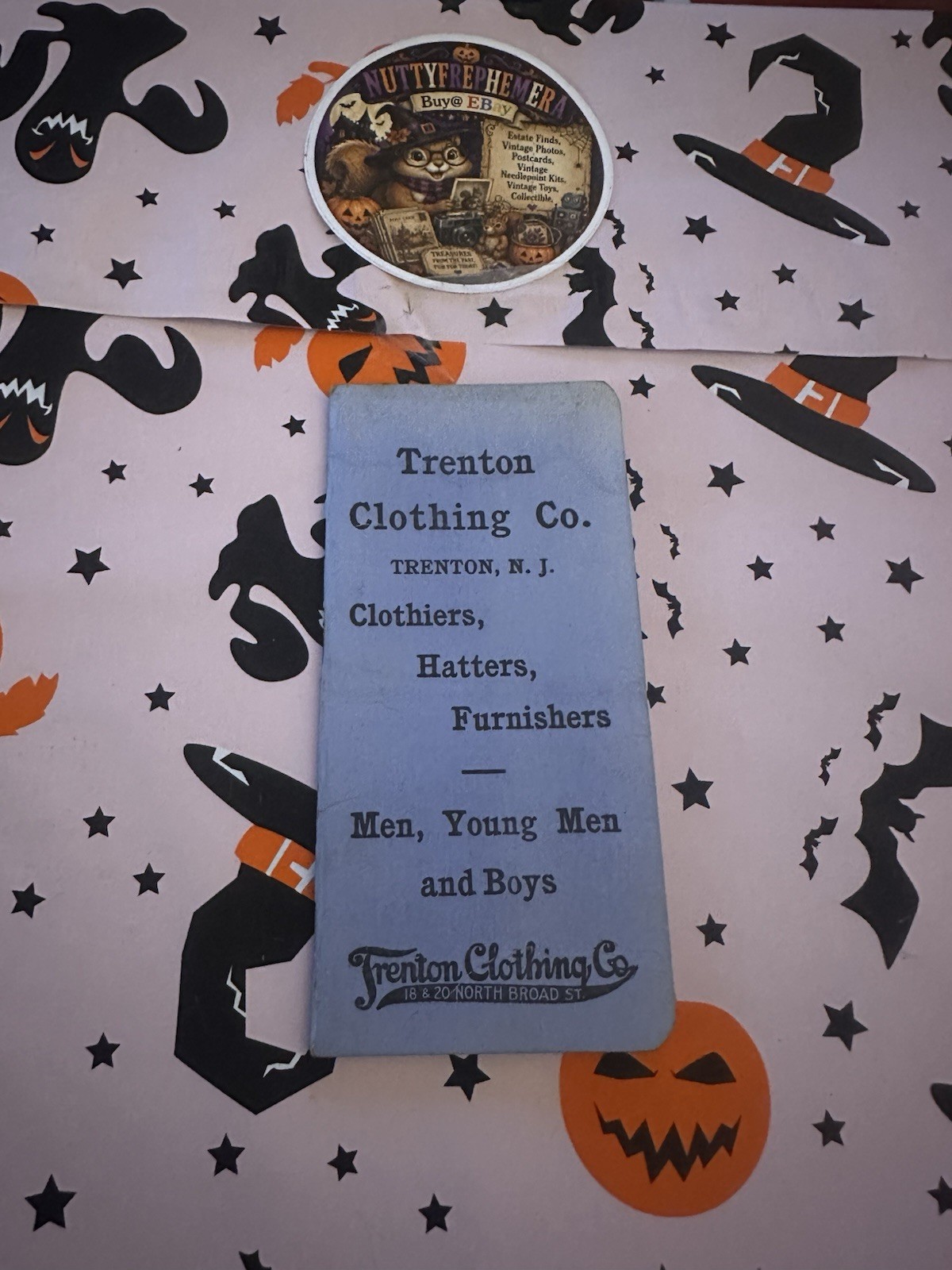 Vintage 1920's Trenton, NJ Clothing Hatters Furnishers Advertising Notebook Vintage 1920's Trenton, NJ Clothing Hatters Furnishers Advertising Notebook