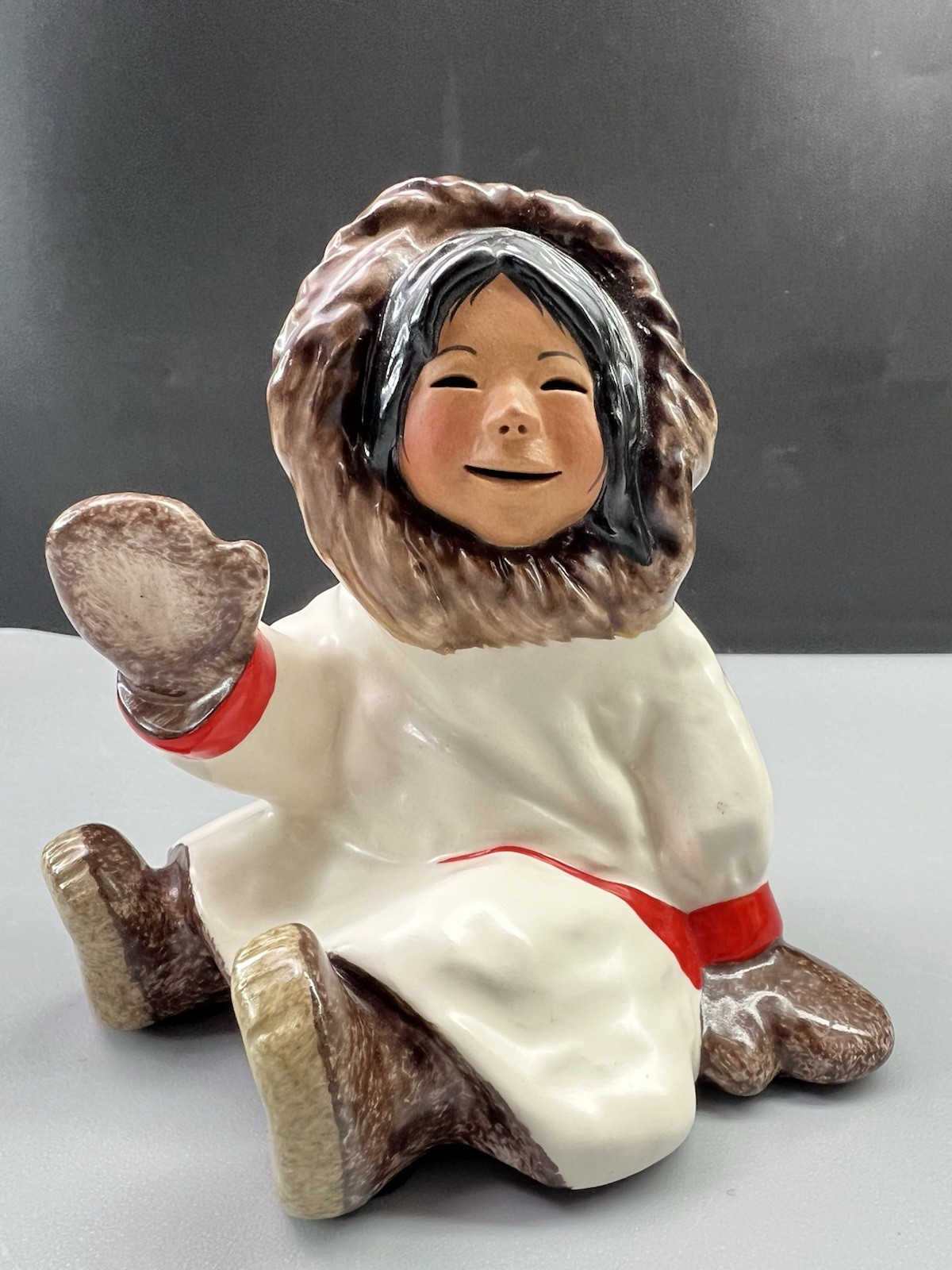C. Alan Johnson Dinah Inuit Girl Figurine 1982 Alaskan Eskimo Signed