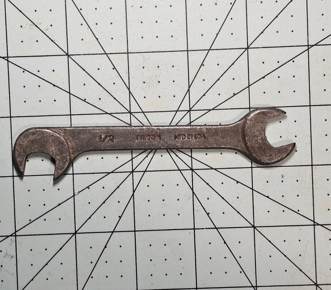 Antique Filson Double-Ended Angled Wrench 1/2