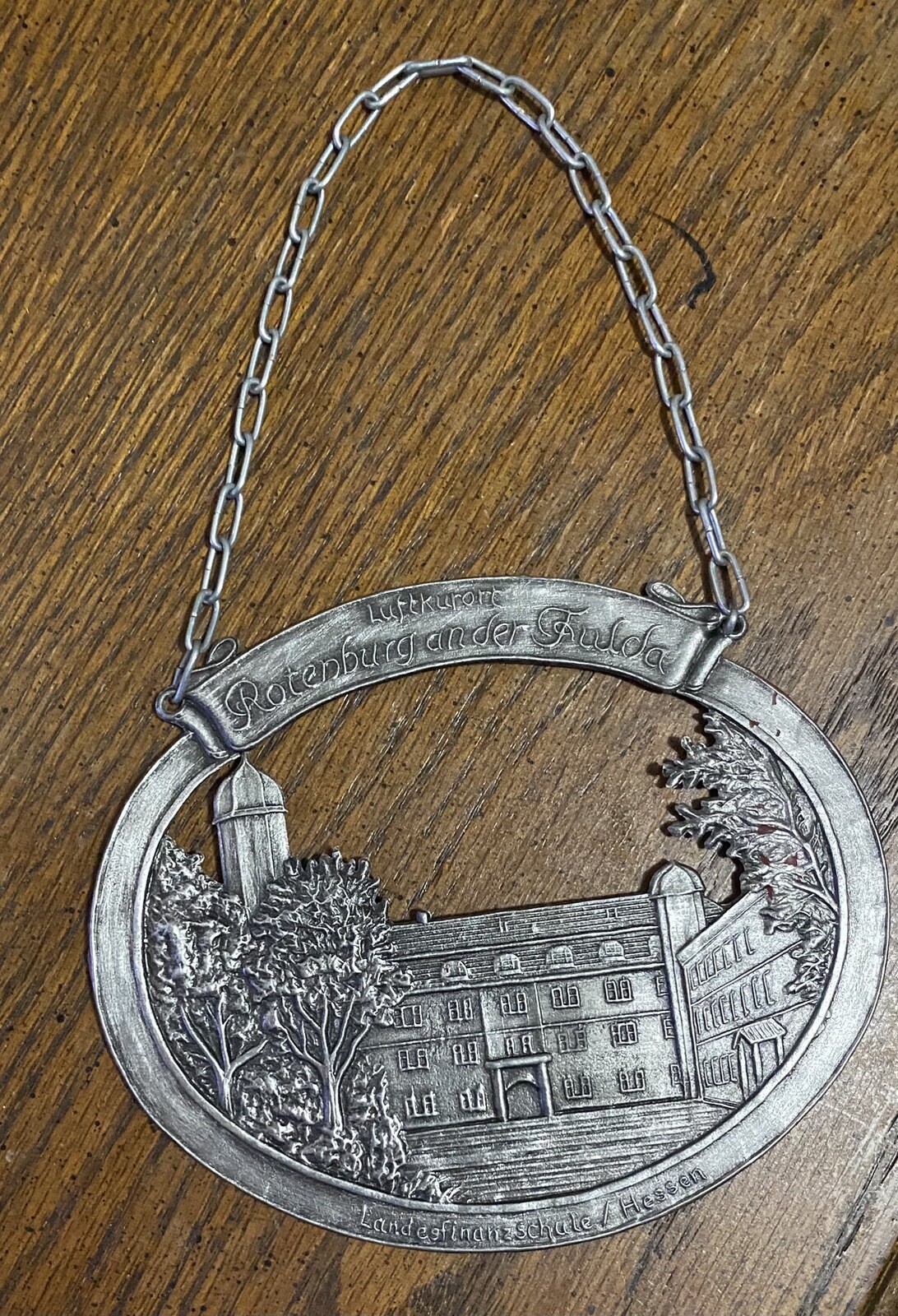 German Luftkurort Zinn-Offfizin Schmittdiel Te 06692/8619 Pewter Wall Decor.
