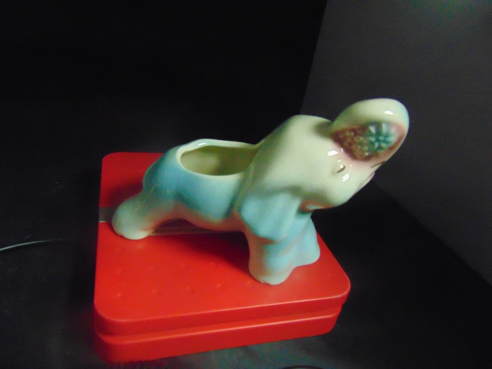 vintage Pottery Vase / Planter Elephant Baby Nursery 5\