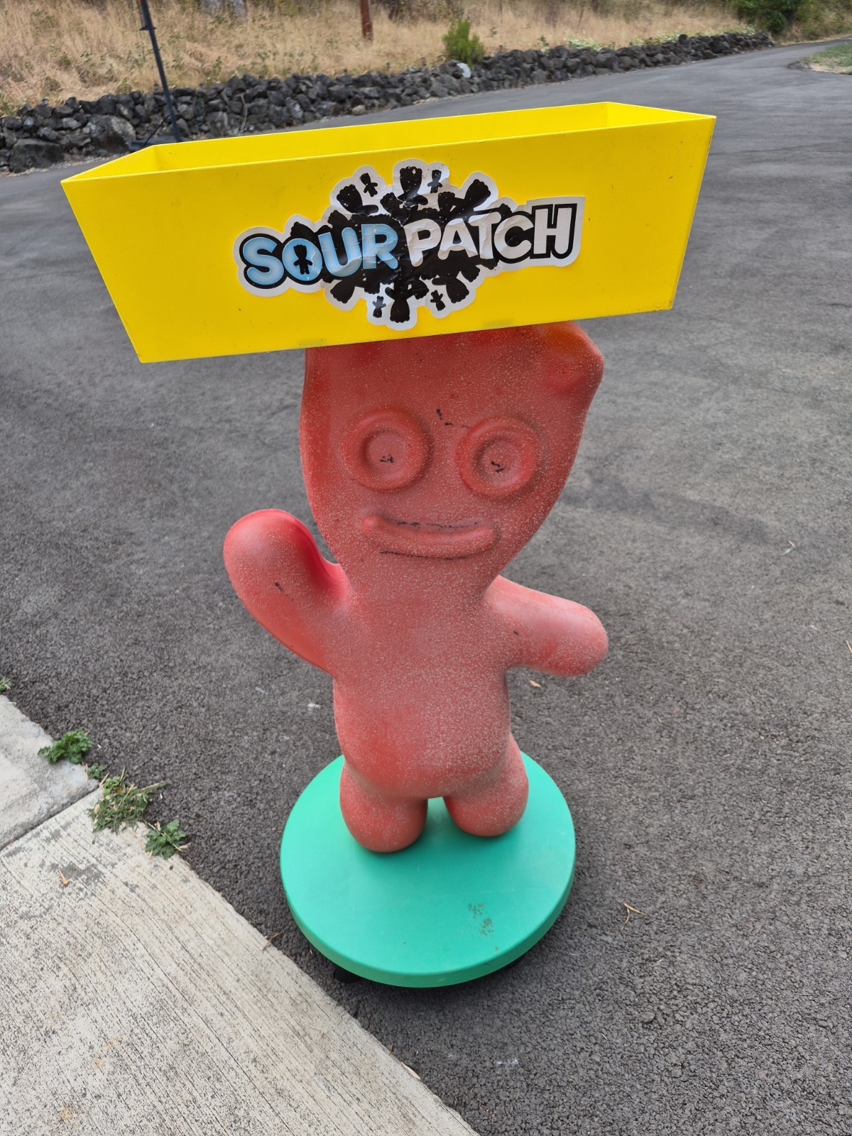 Sour Patch Kids Character Candy Store Display w Storage Tray Rolling Wheels RARE