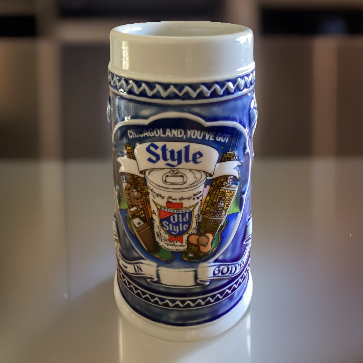 Heileman Old Style Beer Ceramic Stein Vintage Ceramarte Mug CHICAGOLAND 1982