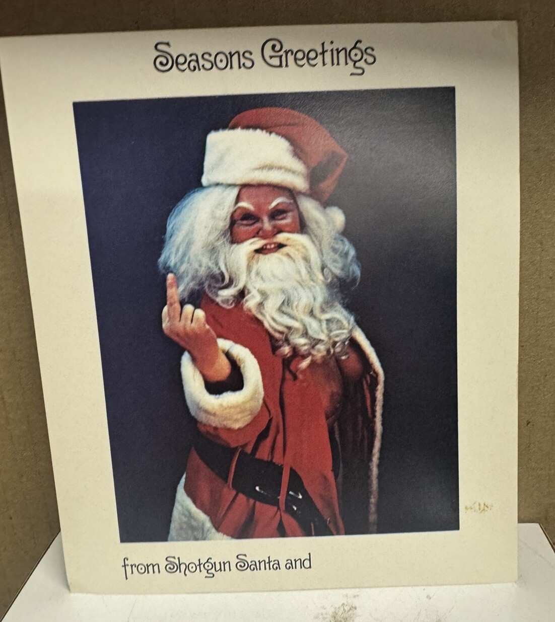 Vtg lot of 3 x-rated Santa Christmas cards 1970\'s