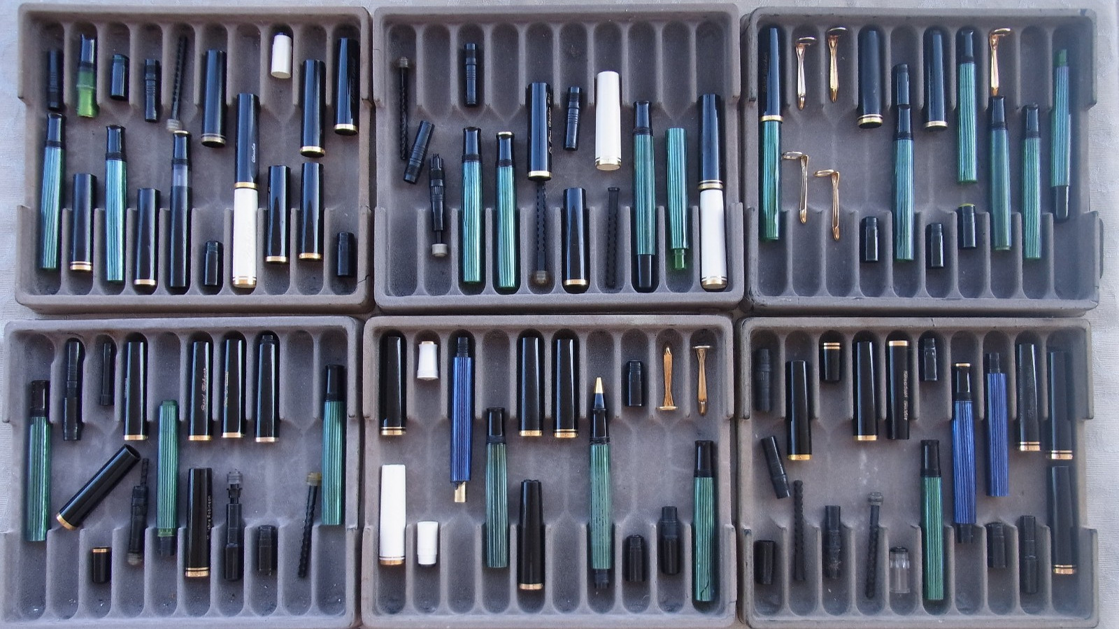 LARGE PARTS LOT PELIKAN M400 R400 M600 etc. Clips Caps Barrels, etc.....