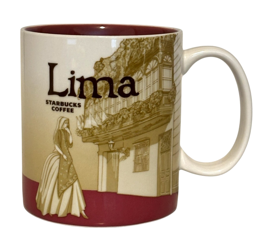Starbucks Coffee Lima Peru Collector Series Coffee Mug Cup 16 oz 2011