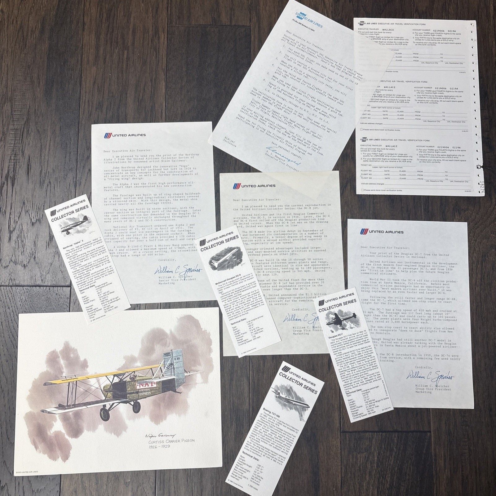 Vintage Galloway Prints Letters Cards United Airlines Collector 1970s & MORE Vintage Galloway Prints Letters Cards United Airlines Collector 1970s & MORE