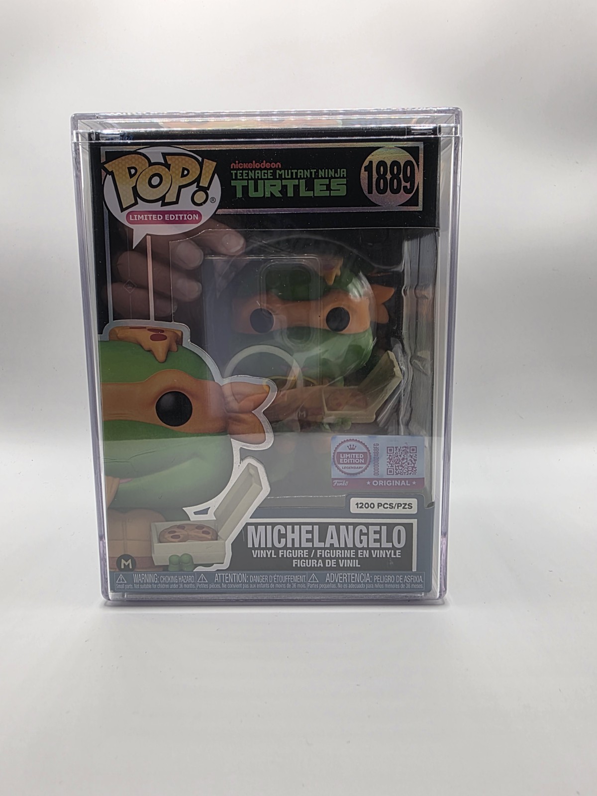 Michelangelo #1889 LE 1200 With Protector New In Hand TMNT Funko Pop Nickelodeon
