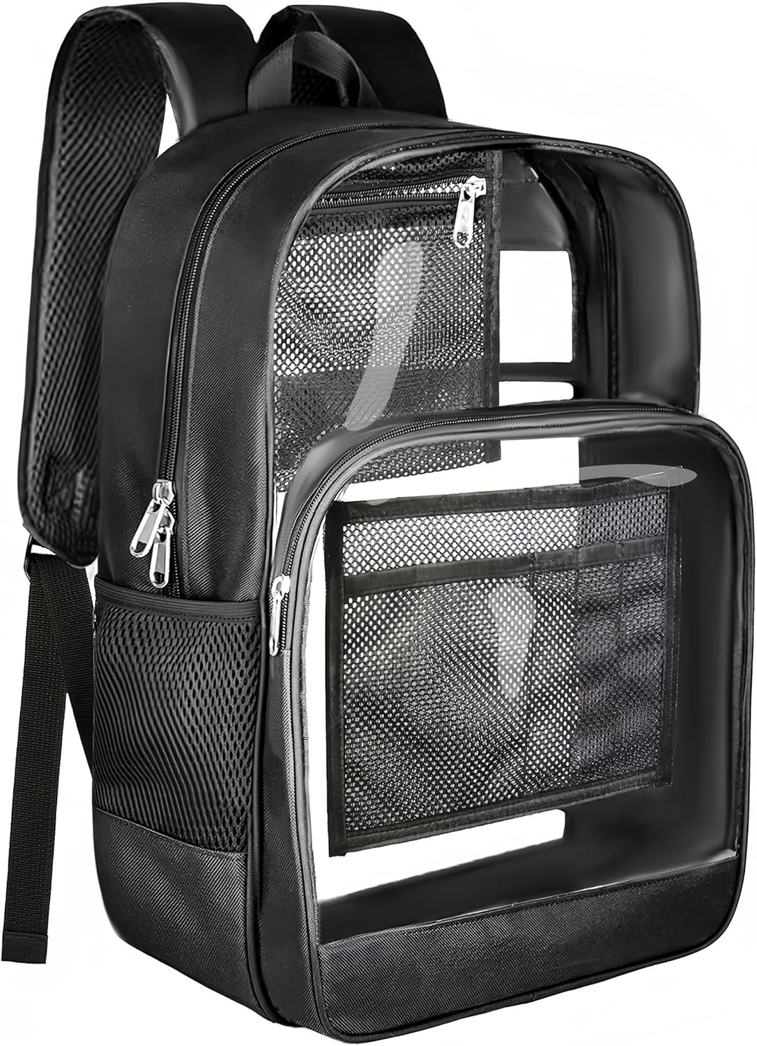 BrillaraSymn Heavy Duty Clear Backpack, Sturdy Fabric Clear Bookbag for Schoo... BrillaraSymn Heavy Duty Clear Backpack, Sturdy Fabric Clear Bookbag for Schoo...