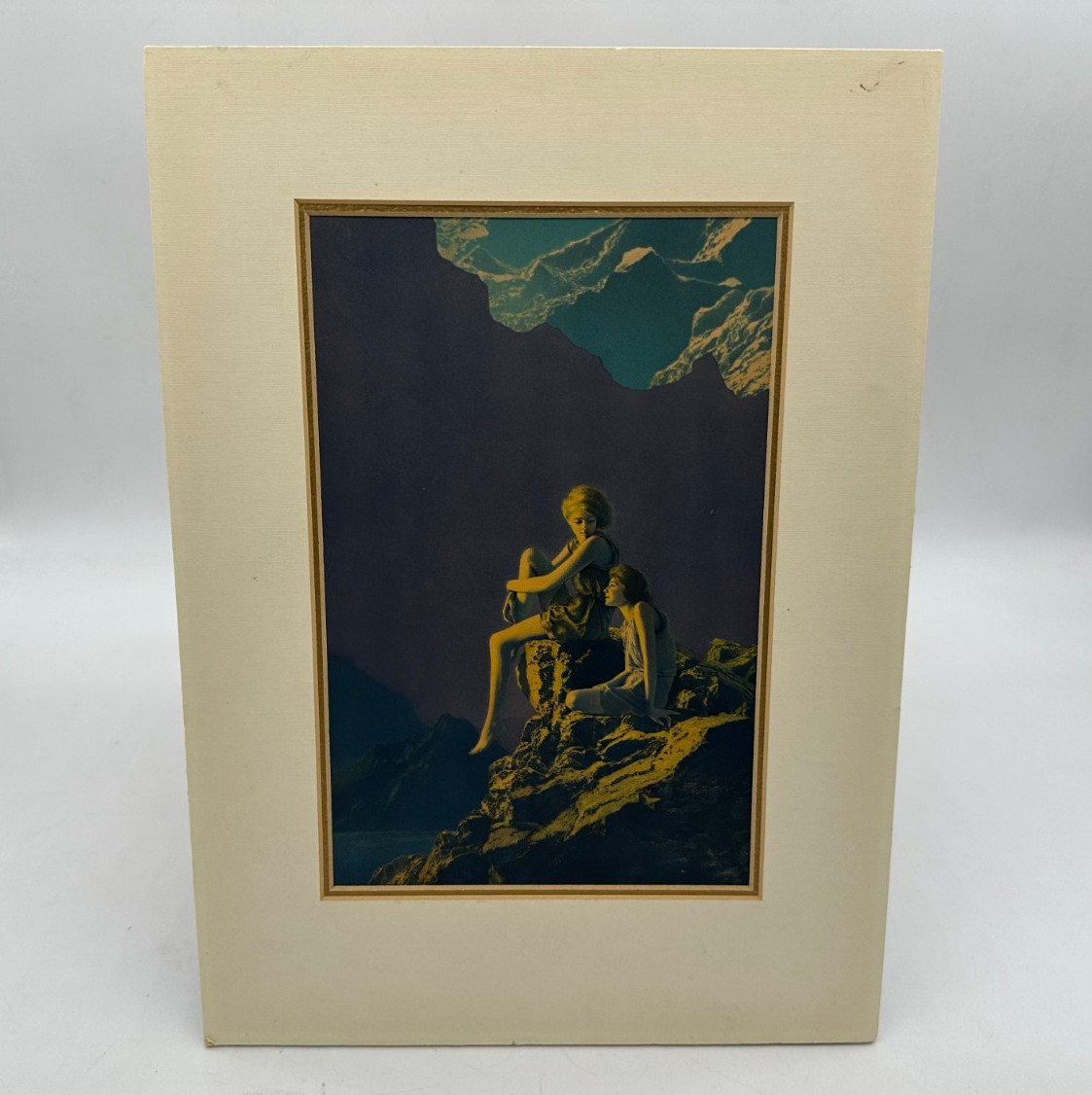 Original 1928 Maxfield Parrish “Contentment” Edison Mazda Lamps Calendar Cropped