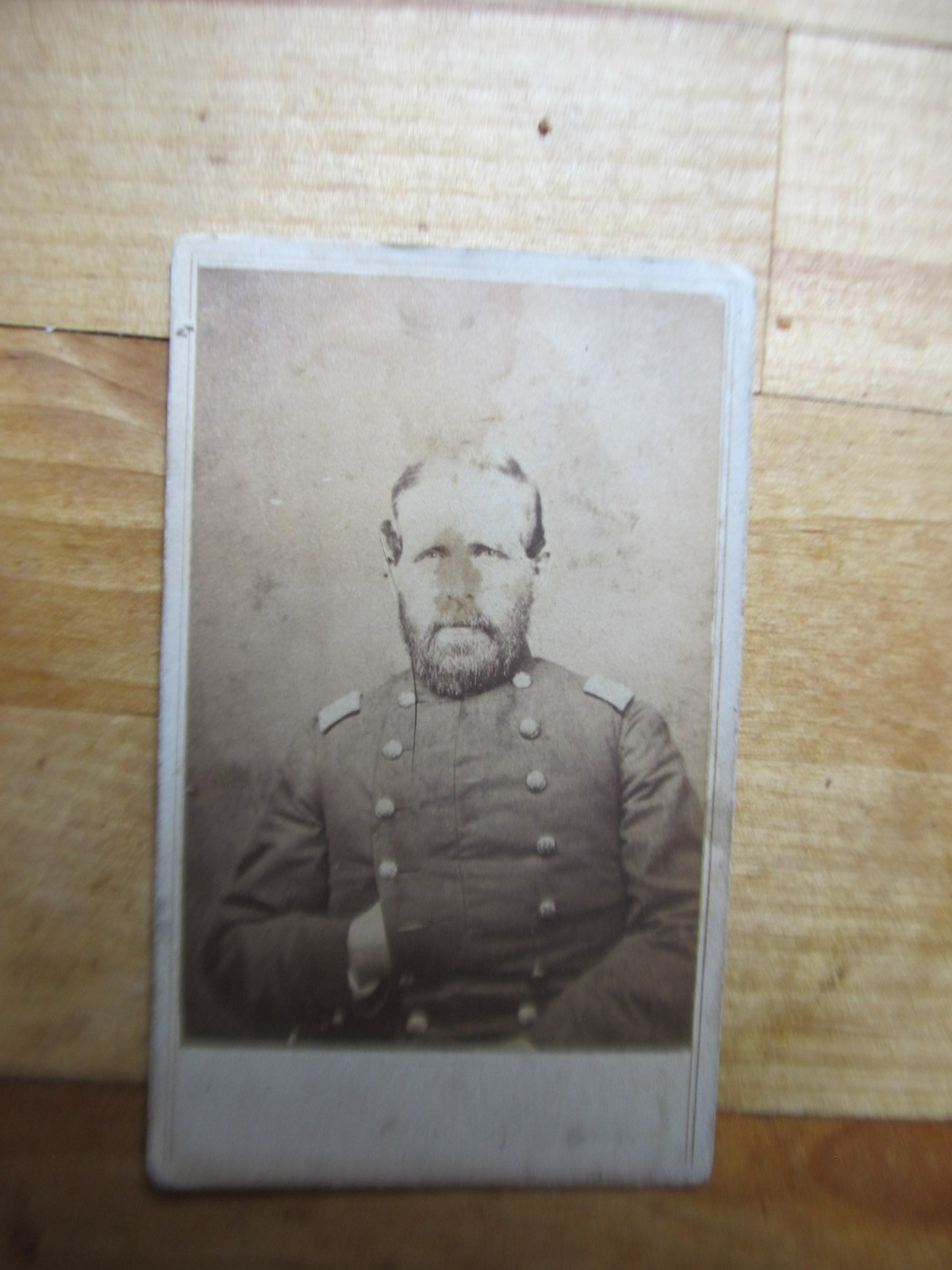 Rare CIVIL WAR Carte de Visite Photo of Identified LT. COL., 15th Maine Infantry