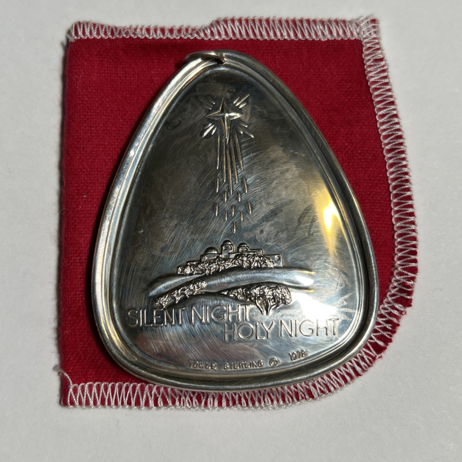 Vintage Towle Sterling Silver Ornament Silent Night 1978 Vintage Towle Sterling Silver Ornament Silent Night 1978